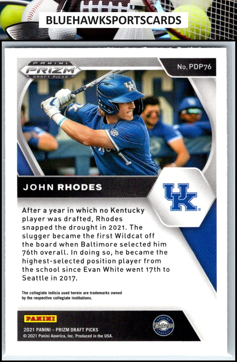 2021 Panini Prizm Draft Picks #PDP76 John Rhodes