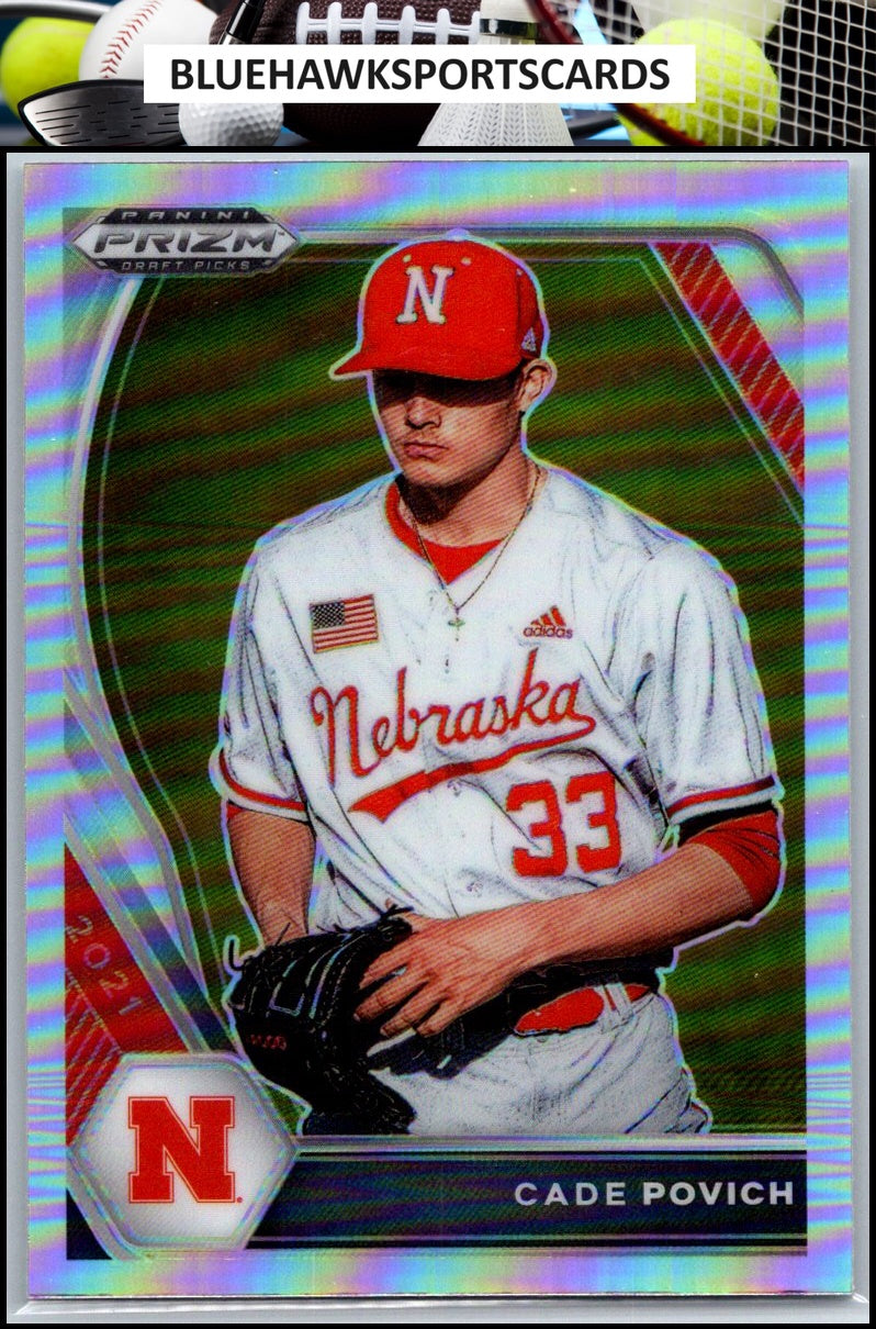 2021 Panini Prizm Draft Picks #PDP98 Cade Povich Silver Prizm