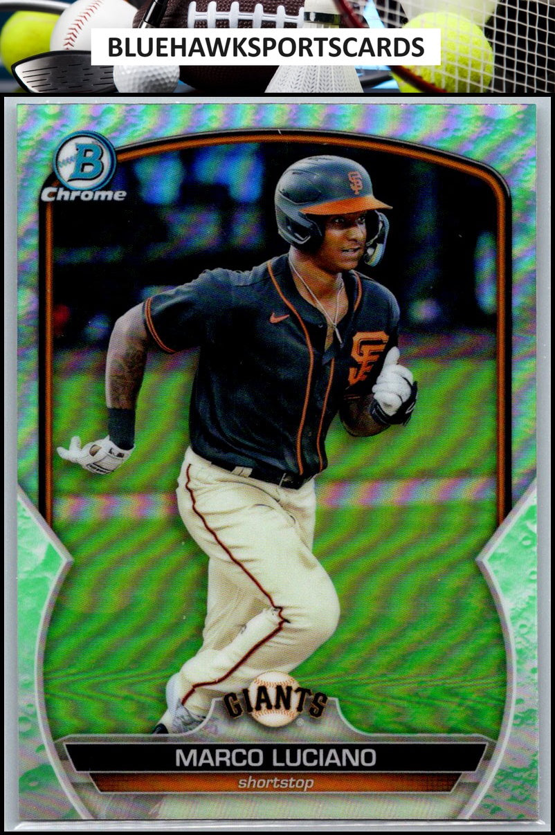 2023 Bowman #BCP-43 Marco Luciano Chrome Prospects Lunar Glow Refractors