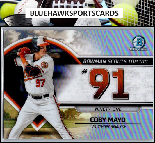2023 Bowman #BTP-91 Coby Mayo Bowman Scouts Top 100