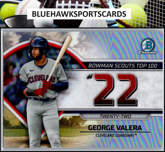 2023 Bowman #BTP-22 George Valera Bowman Scouts Top 100