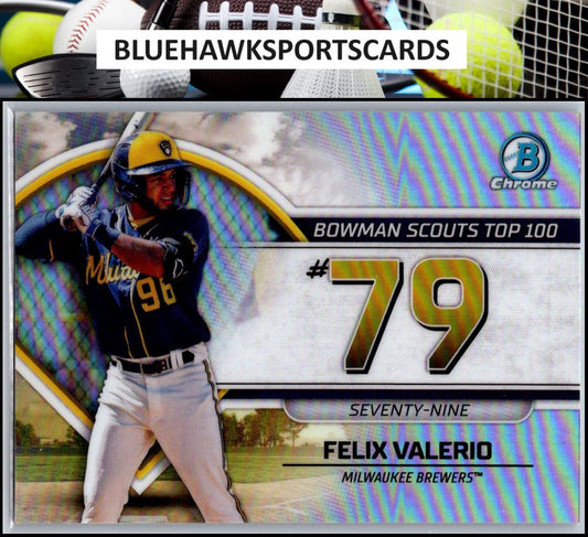 2023 Bowman #BTP-79 Felix Valerio Bowman Scouts Top 100