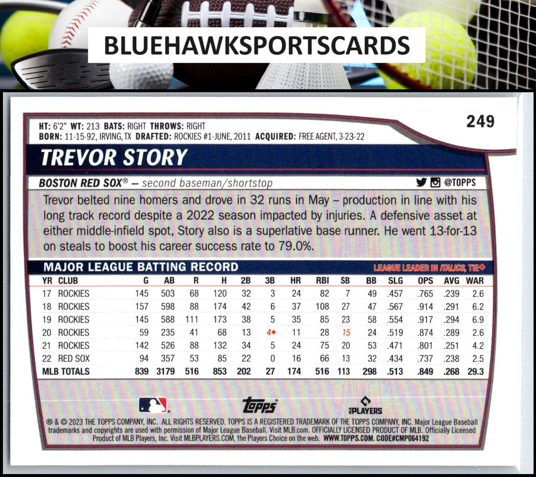 2023 Topps Big League #249 Trevor Story