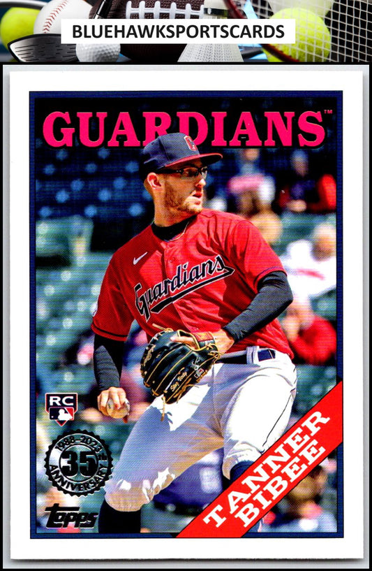 2023 Topps Update #88US-16 Tanner Bibee 1988 Topps Baseball 35th Anniversary