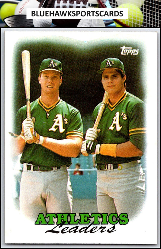 1988 Topps #759 Athletics Leaders