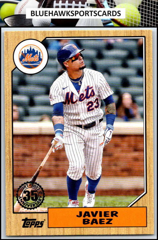 2022 Topps #T87-37 Javier Baez 1987 Topps Baseball 35th Anniversary (Series One)