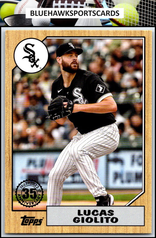 2022 Topps #T87-87 Lucas Giolito 1987 Baseball 35th Anniversary (Series One)