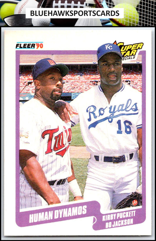1990 Fleer #635b Kirby Puckett / Bo Jackson