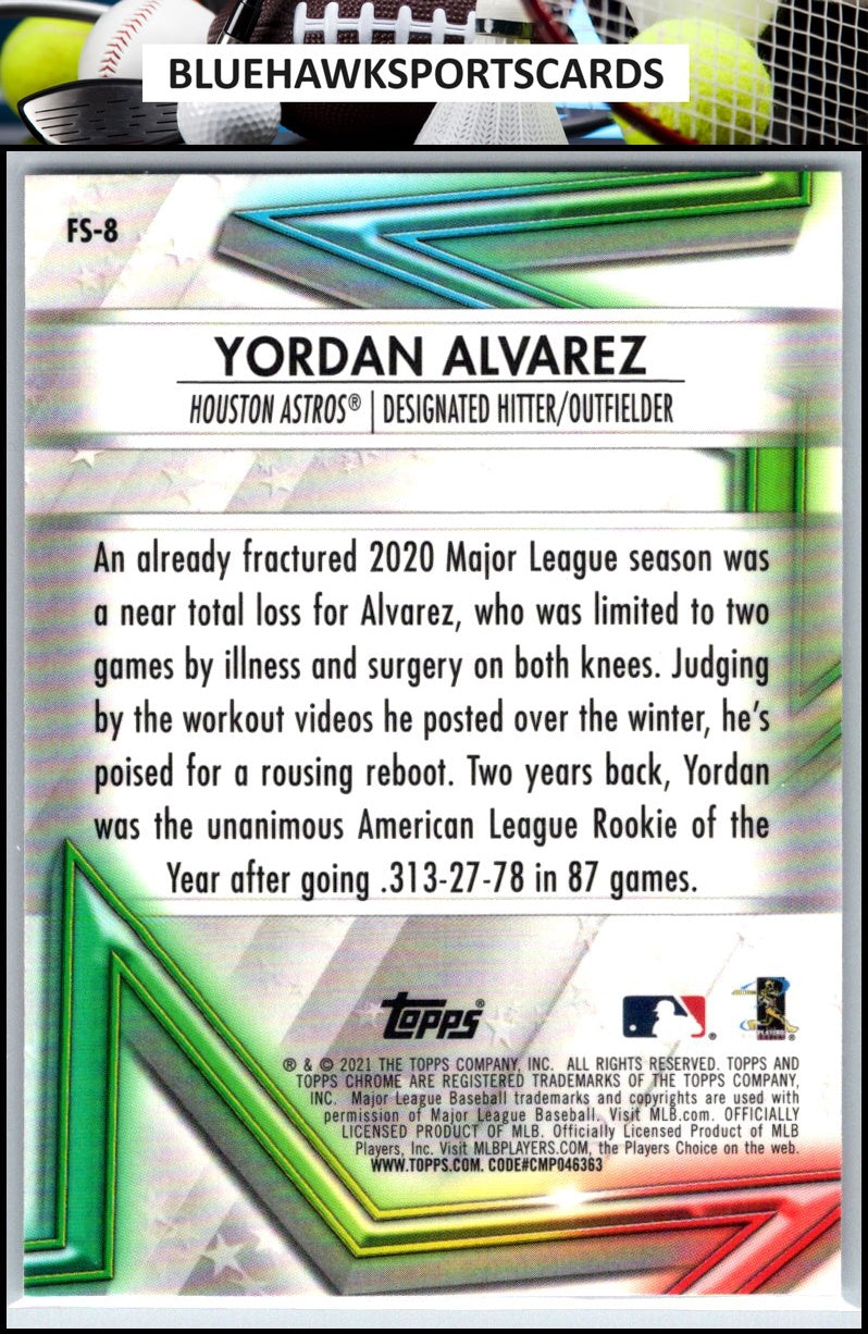 2021 Topps Chrome #FS-8 Yordan Alvarez Future Stars