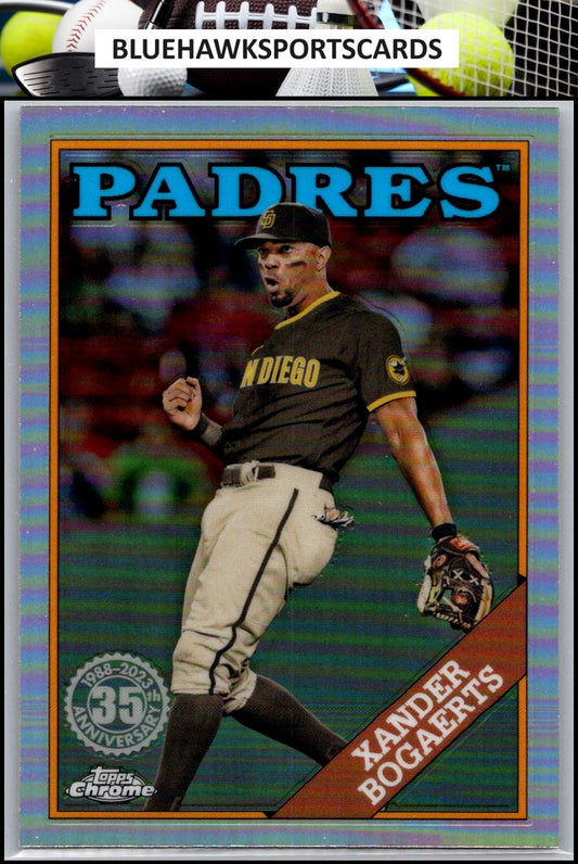 2023 Topps Chrome #88BC-8 Xander Bogaerts 1988 Topps Baseball 35th Anniversary