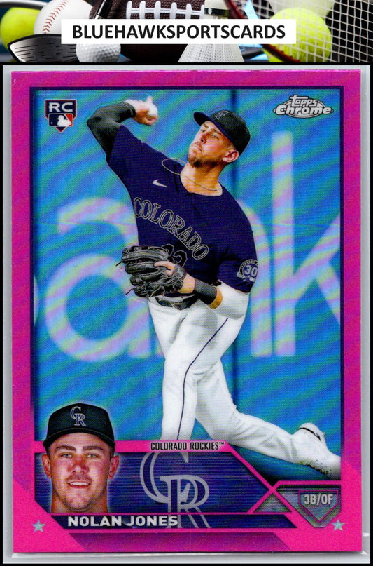 2023 Topps Chrome #43 Nolan Jones Pink Refractors