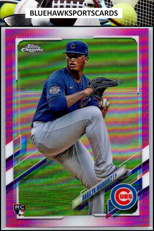 2021 Topps Chrome #26 Brailyn Marquez Pink Refractor