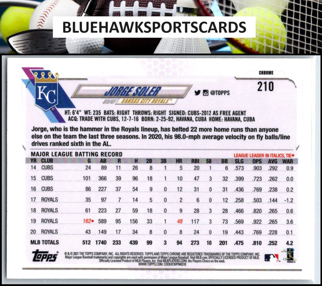 2021 Topps Chrome #210 Jorge Soler