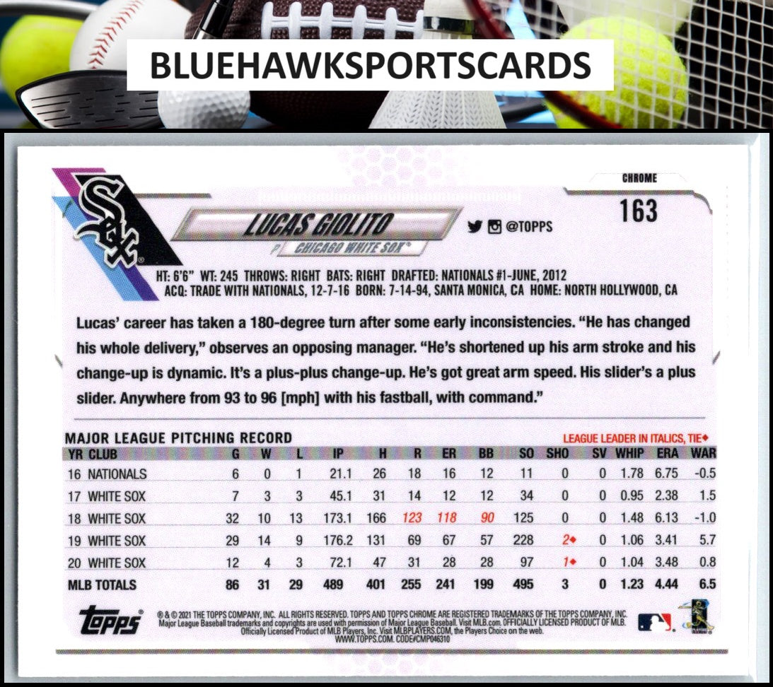 2021 Topps Chrome #163 Lucas Giolito