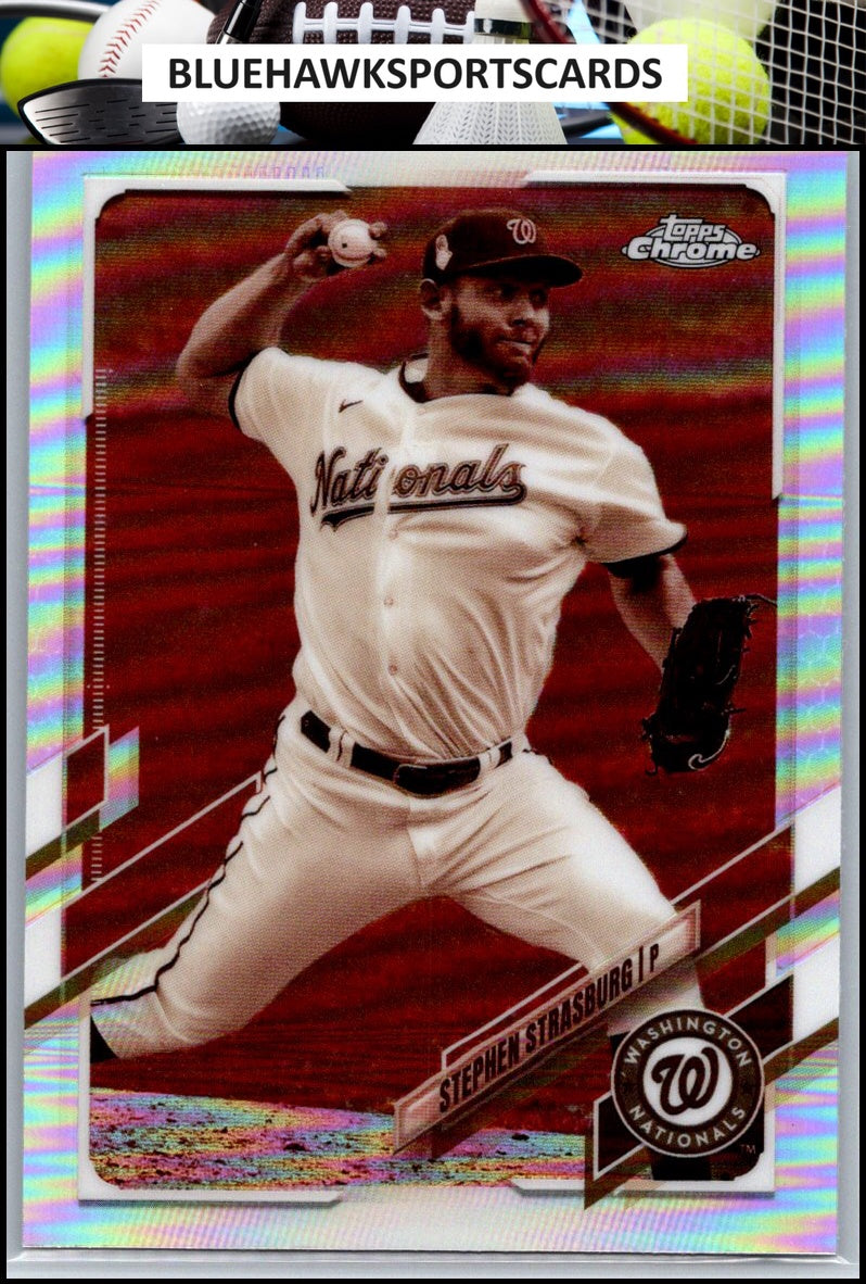 2021 Topps Chrome #176 Stephen Strasburg Sepia Refractor