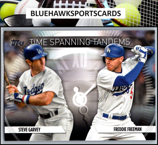 2023 Topps Update #TS-14 Freddie Freeman / Steve Garvey Time Spanning Tandems