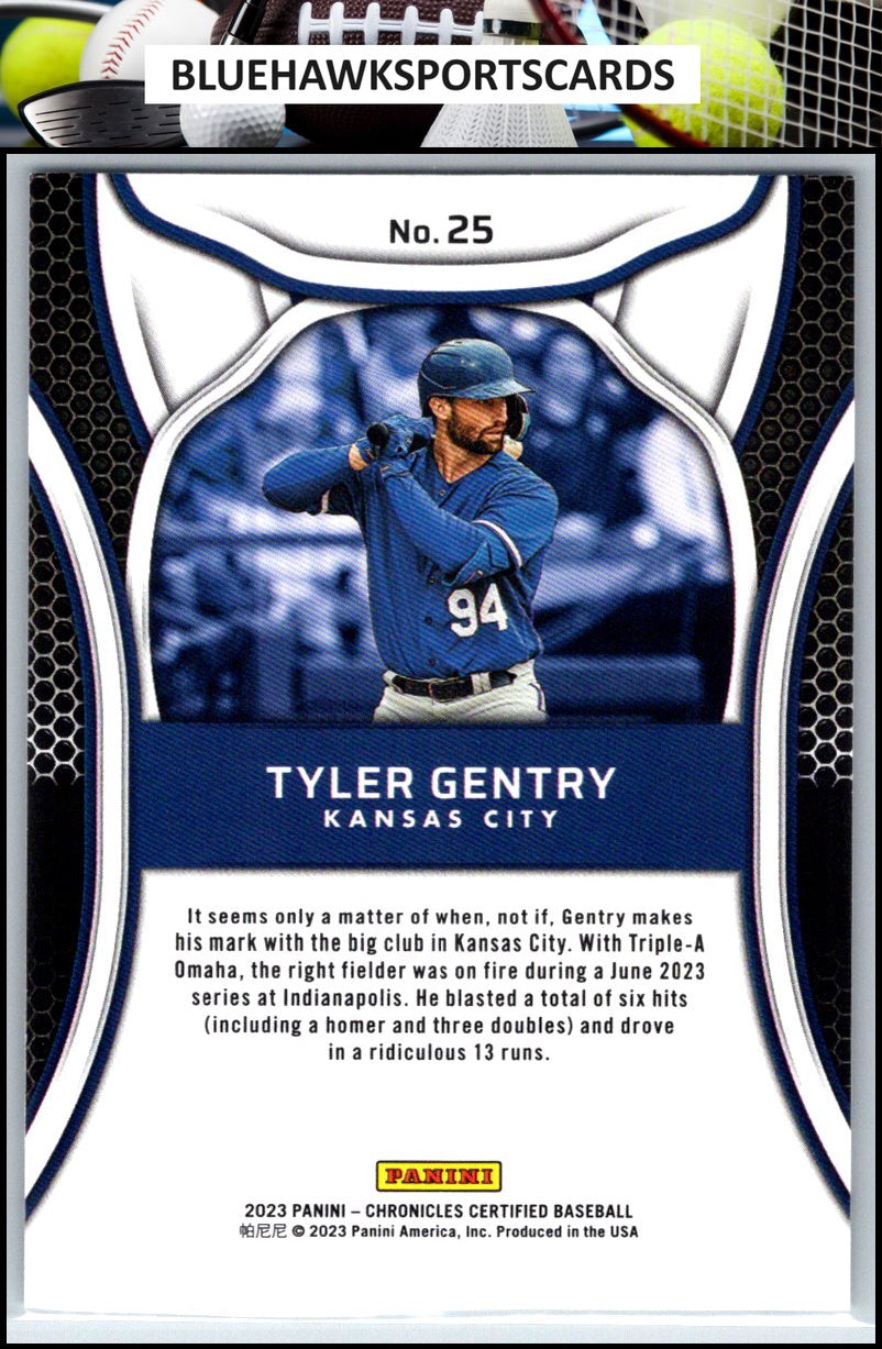 2023 Panini Chronicles #25 Tyler Gentry Certified