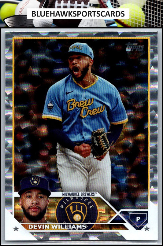 2023 Topps Update #US91 Devin Williams Silver Pattern Foilboard