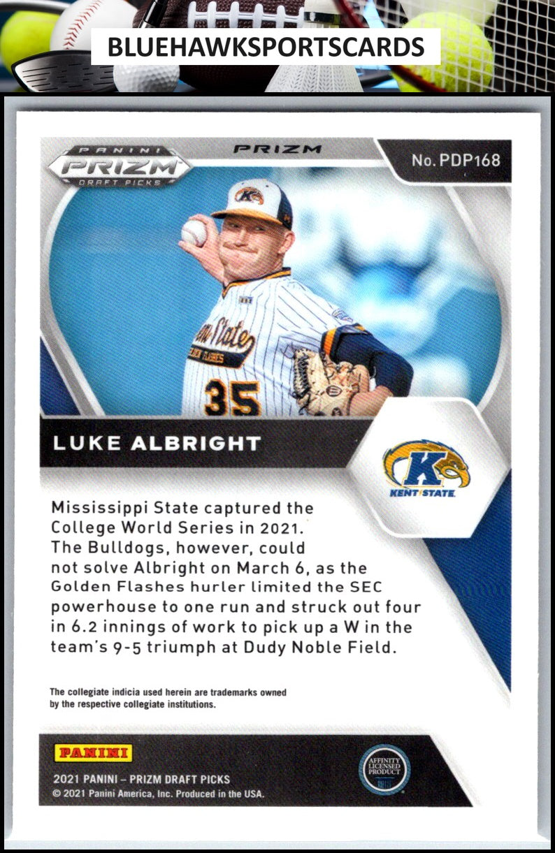 2021 Panini Prizm Draft Picks #PDP168 Luke Albright Red Velocity Prizm