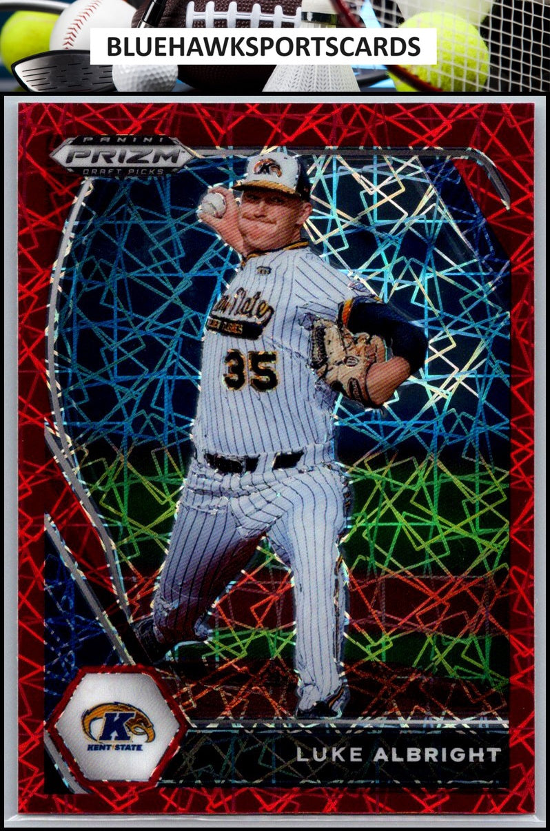 2021 Panini Prizm Draft Picks #PDP168 Luke Albright Red Velocity Prizm