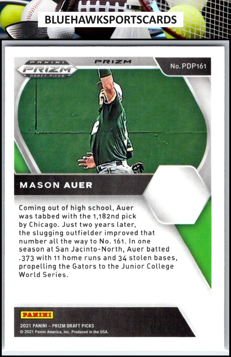 2021 Panini Prizm Draft Picks #PDP161 Mason Auer Red Velocity Prizm