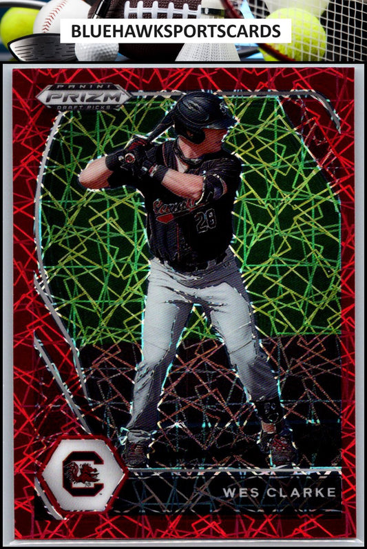 2021 Panini Prizm Draft Picks #PDP40 Wes Clarke Red Velocity Prizm