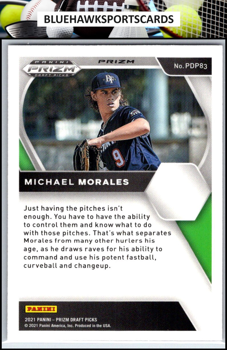 2021 Panini Prizm Draft Picks #PDP83 Michael Morales Red Velocity Prizm
