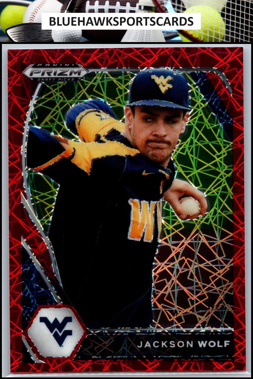 2021 Panini Prizm Draft Picks #PDP129 Jackson Wolf Red Velocity Prizm