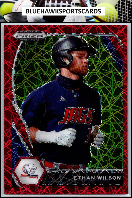 2021 Panini Prizm Draft Picks #PDP49 Ethan Wilson Red Velocity Prizm