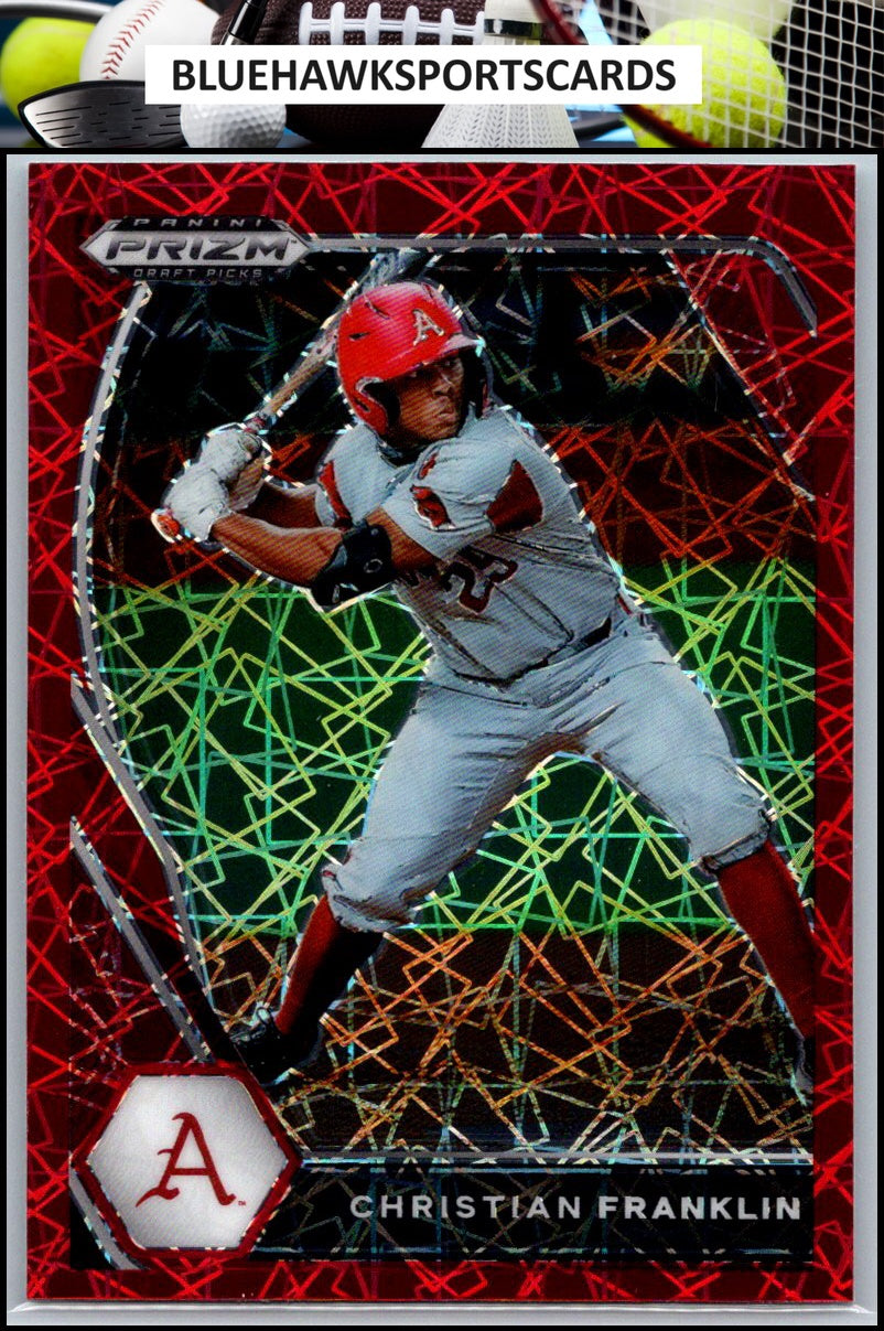 2021 Panini Prizm Draft Picks #PDP123 Christian Franklin Red Velocity Prizm