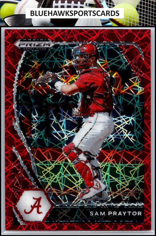 2021 Panini Prizm Draft Picks #PDP179 Sam Praytor Red Velocity Prizm
