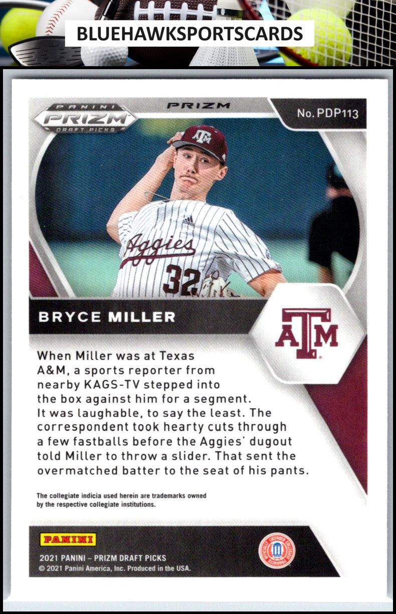 2021 Panini Prizm Draft Picks #PDP113 Bryce Miller Red Velocity Prizm