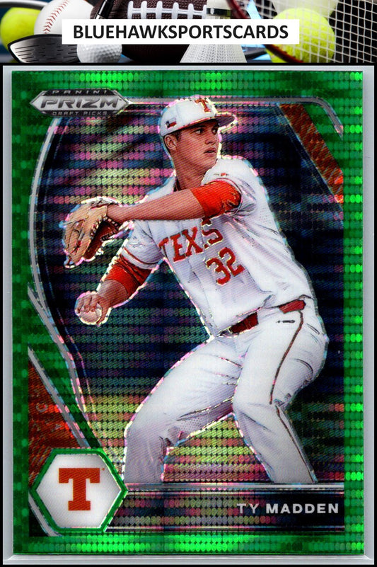 2021 Panini Prizm Draft Picks #PDP32 Ty Madden Green Pulsar Prizm