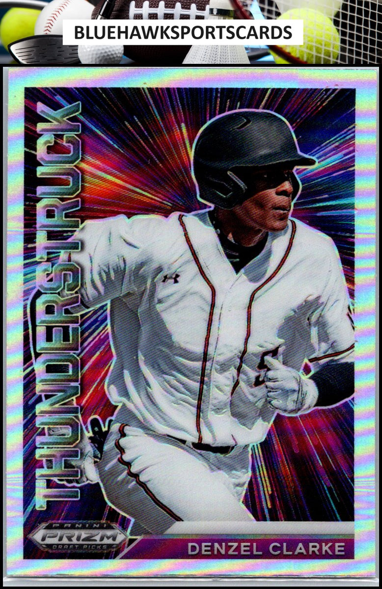 2021 Panini Prizm Draft Picks #T-DC Denzel Clarke Thunderstruck Silver Prizm