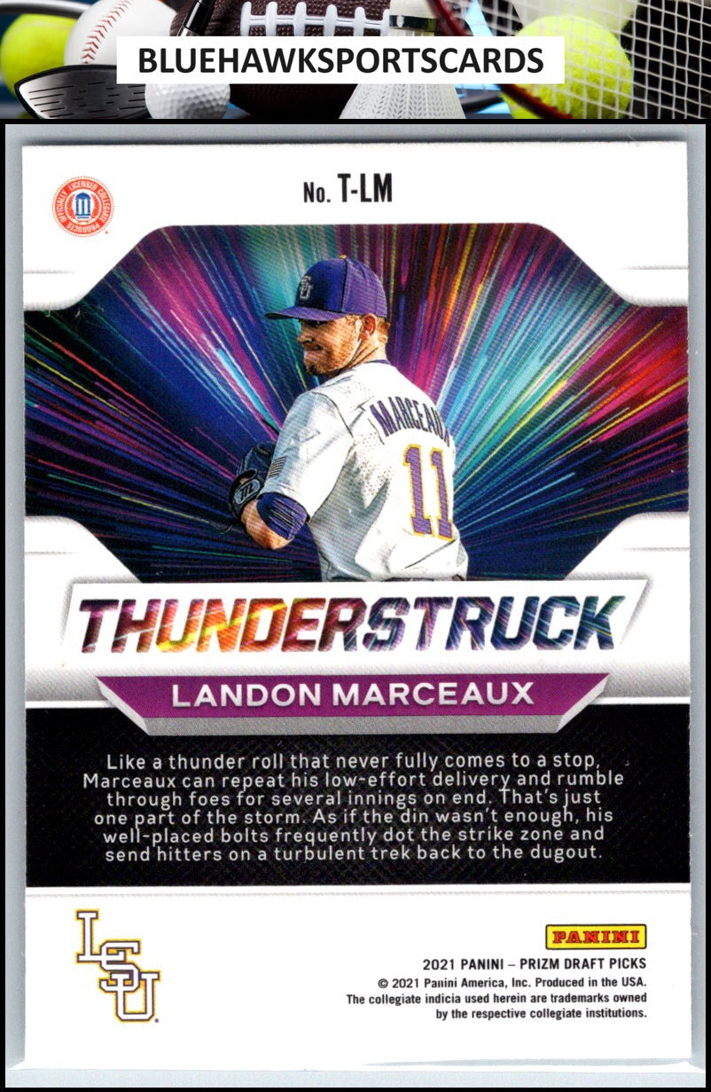 2021 Panini Prizm Draft Picks #T-LM Landon Marceaux Thunderstruck
