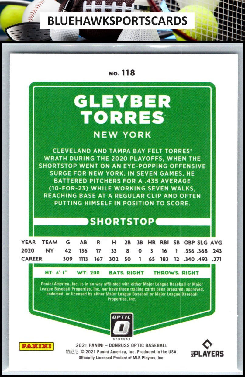 2021 Donruss Optic #118 Gleyber Torres