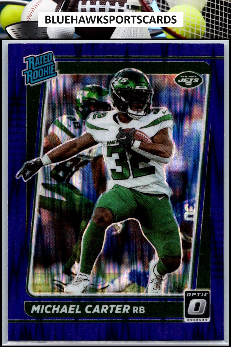 2021 Donruss Optic #235 Michael Carter Purple Shock