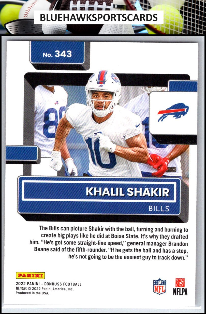 2022 Donruss #343 Khalil Shakir Red Press Proof