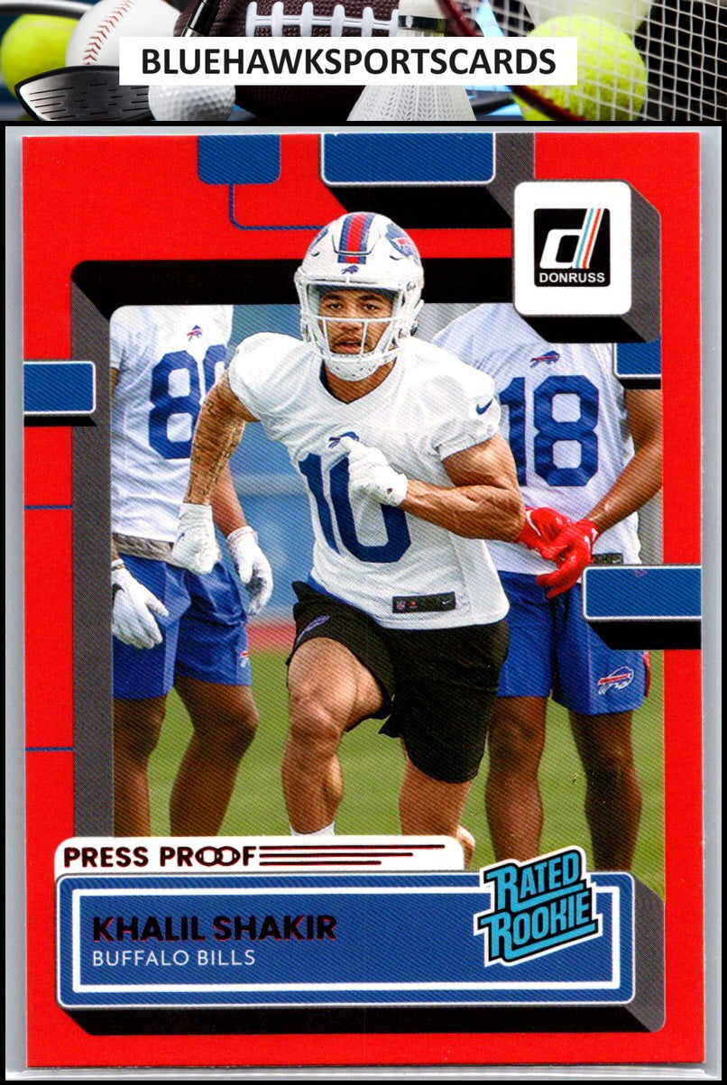 2022 Donruss #343 Khalil Shakir Red Press Proof