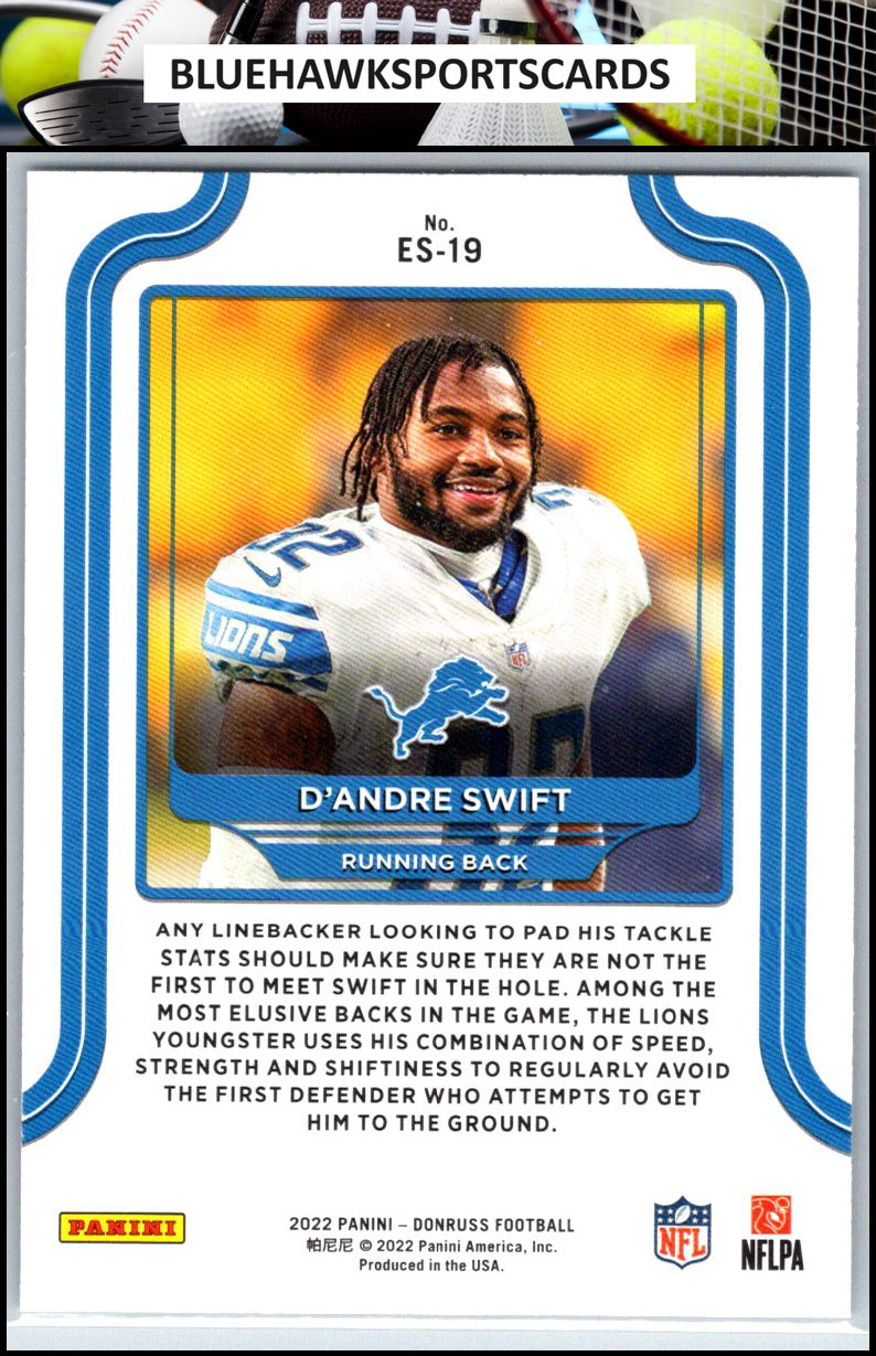 2022 Donruss #ES-19 D'Andre Swift Elite Series