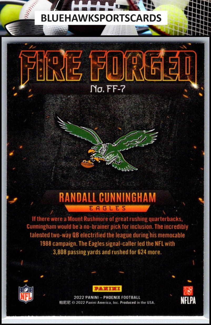 2022 Panini Phoenix #FF-7 Randall Cunningham Fire Forged