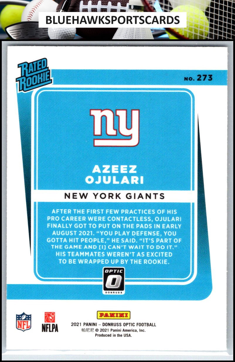 2021 Donruss Optic #273 Azeez Ojulari
