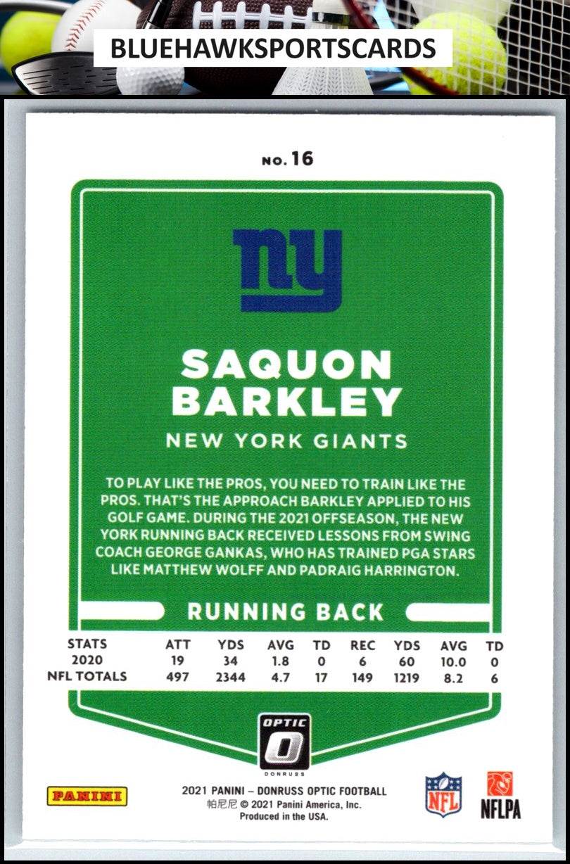 2021 Donruss Optic #16 Saquon Barkley