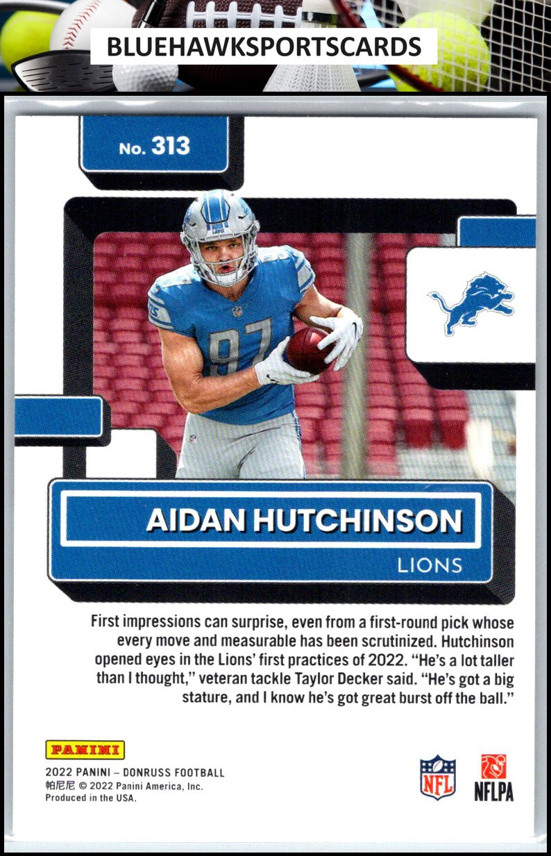 2022 Donruss #313 Aidan Hutchinson