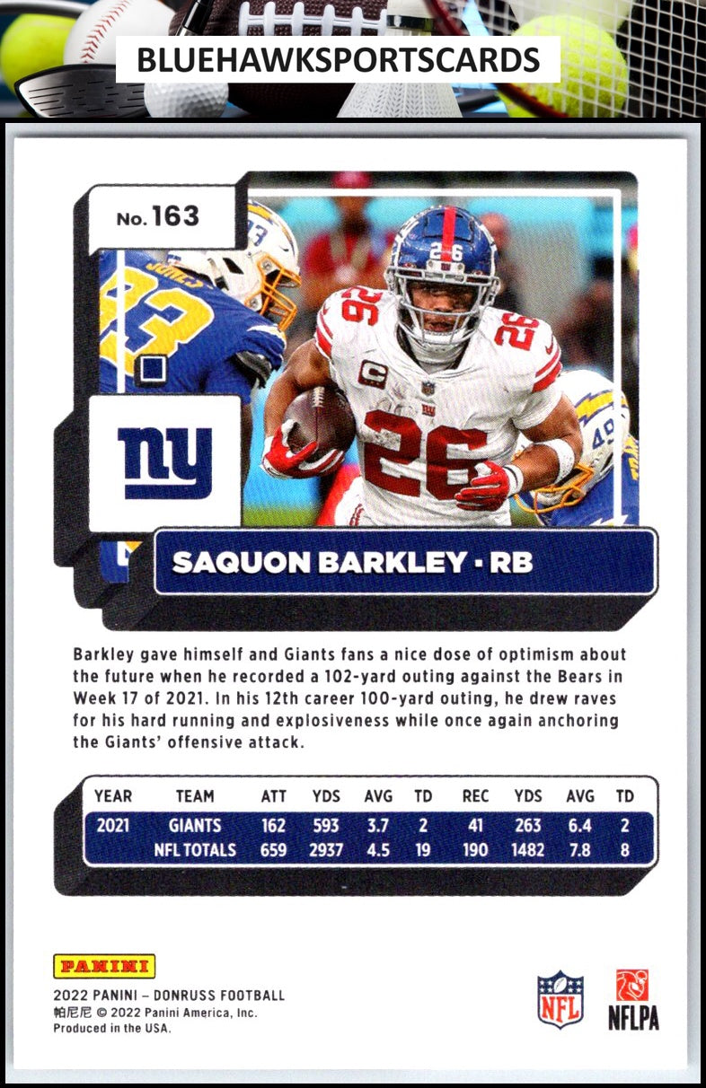 2022 Donruss #163 Saquon Barkley