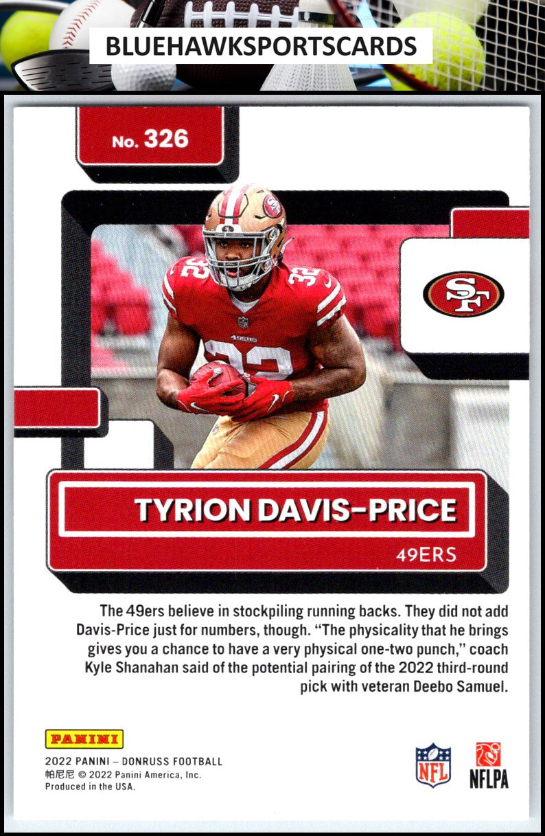 2022 Donruss #326 Tyrion Davis-Price