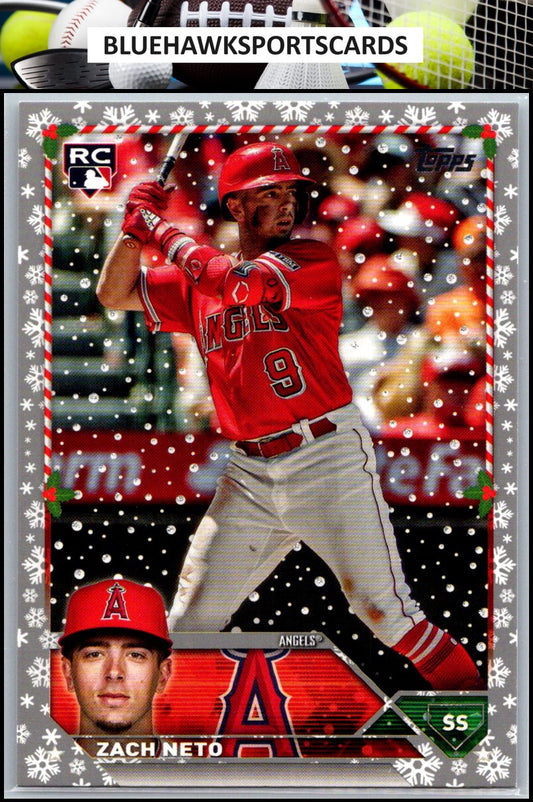 2023 Topps Holiday #H140 Zach Neto Metallic