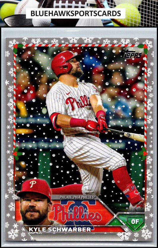 2023 Topps Holiday #H9 Kyle Schwarber Metallic