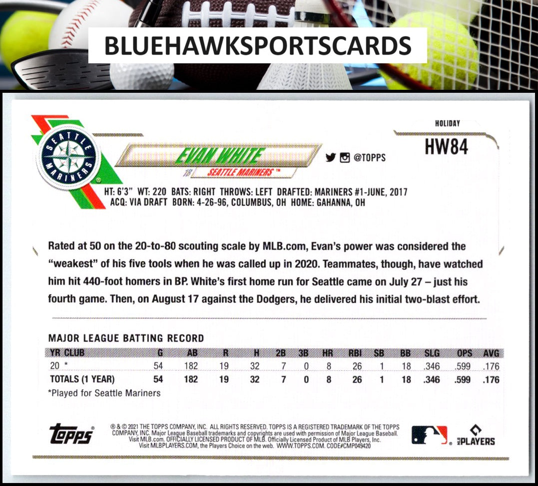2021 Topps Holiday #HW84 Evan White