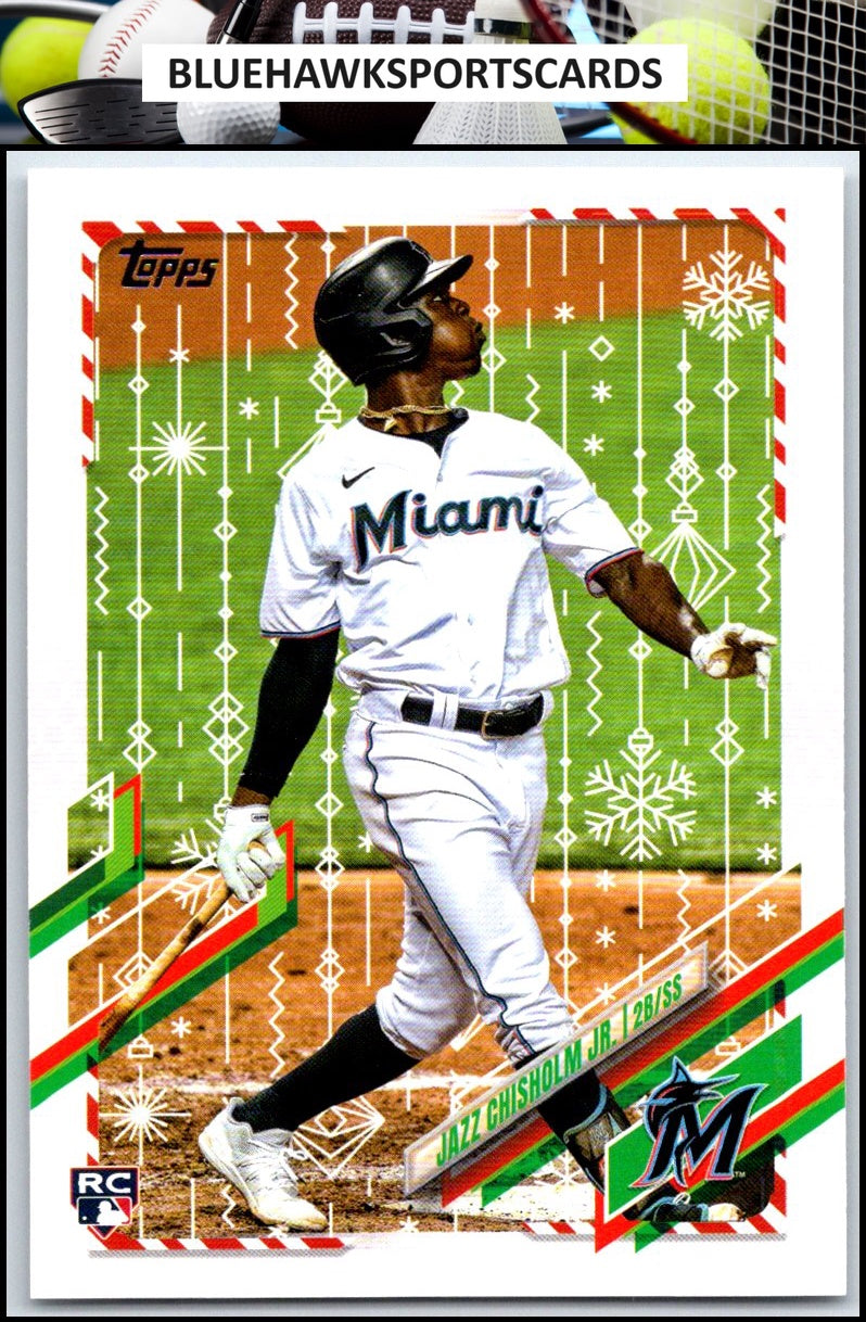 2021 Topps Holiday #HW182 Jazz Chisholm Jr.